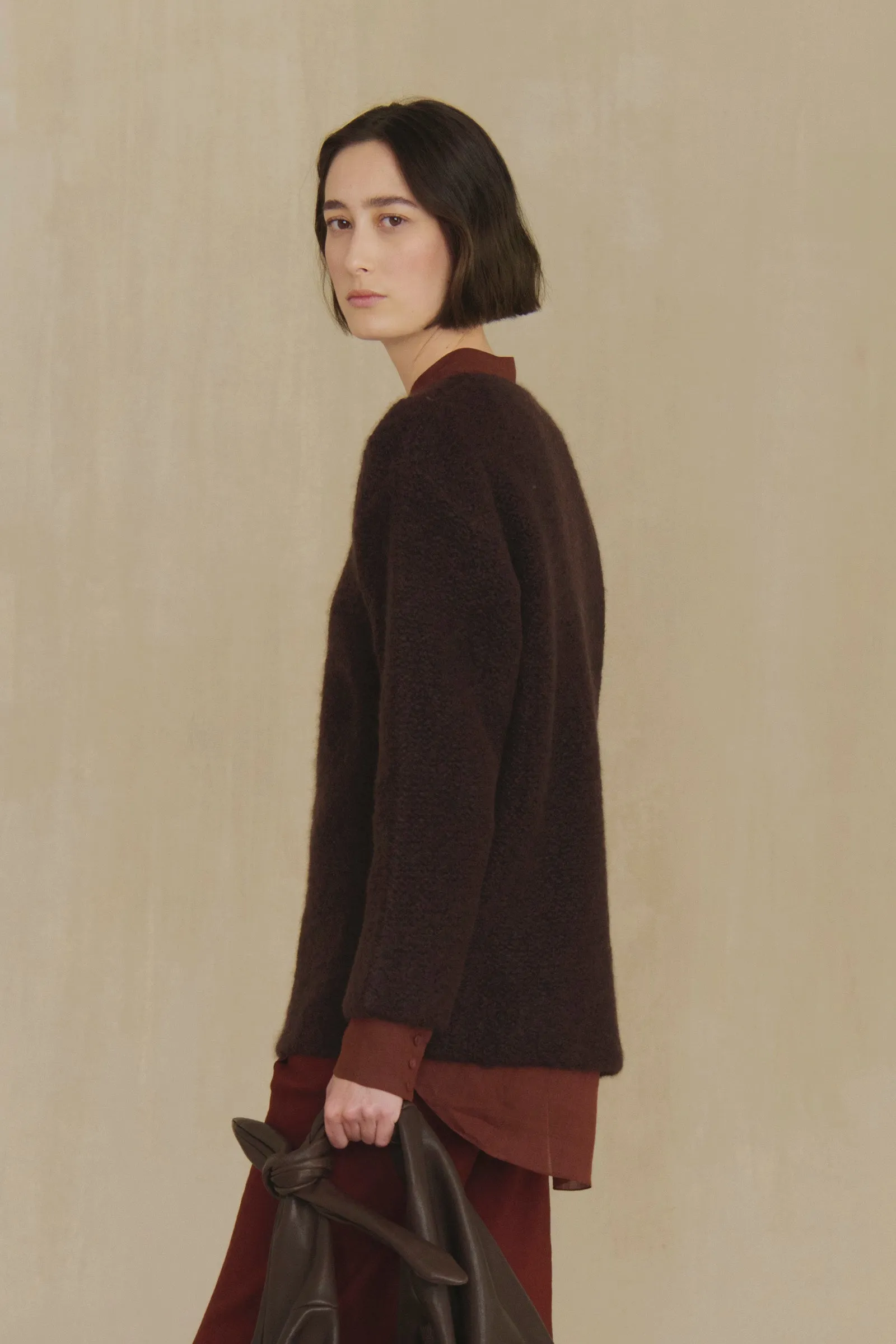 Yara, jersey de cachemir y seda marron burdeos sold by Cortana product image thumbnail 4