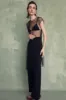 Modelo, top en rejilla negra sold by Cortana