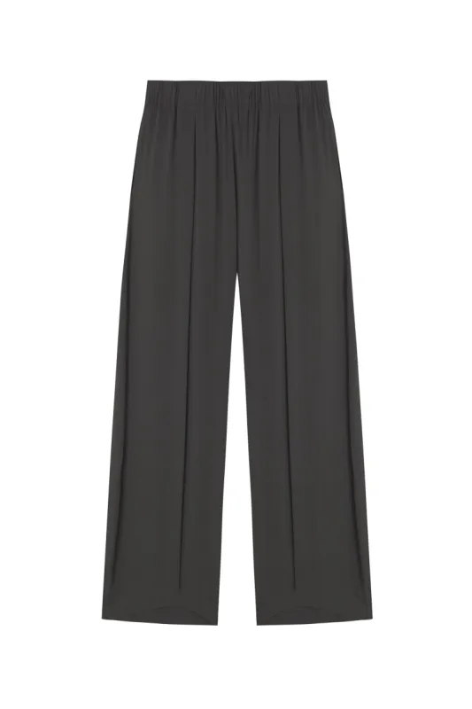 Sabrina, pantalon en seda stretch grafito sold by Cortana
