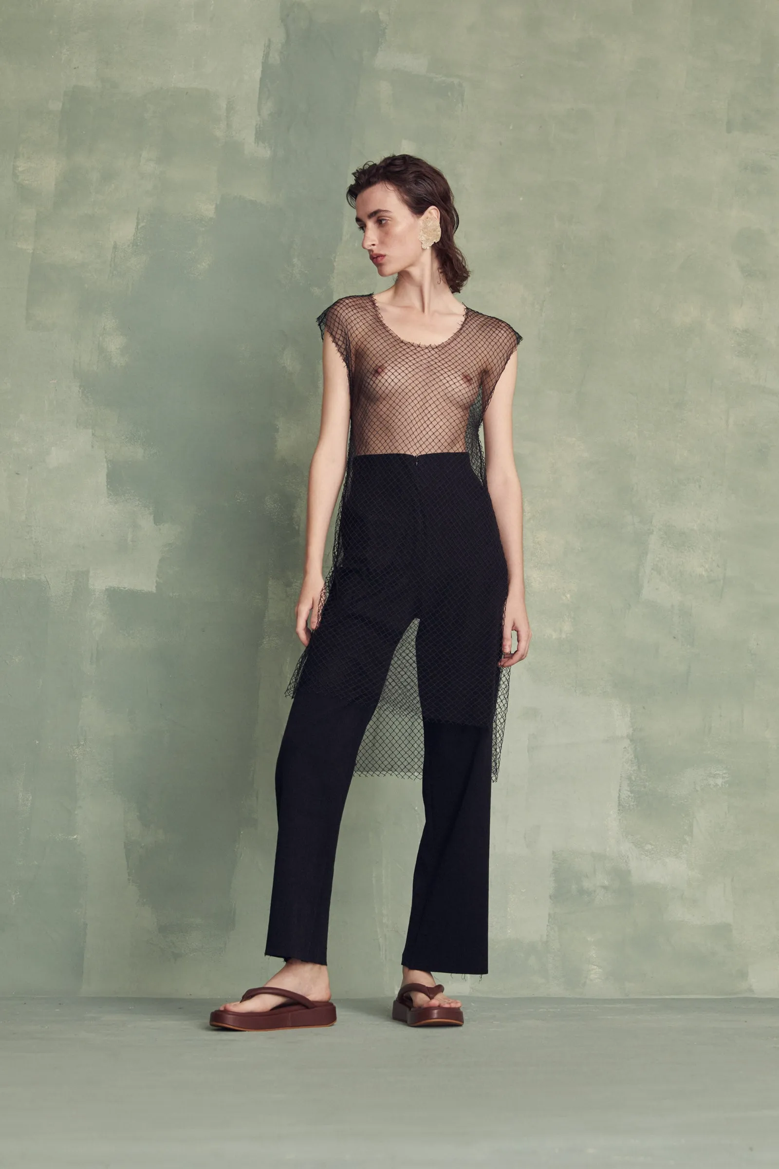 Grow, pantalón en lino y viscosa berenjena sold by Cortana product image thumbnail 5