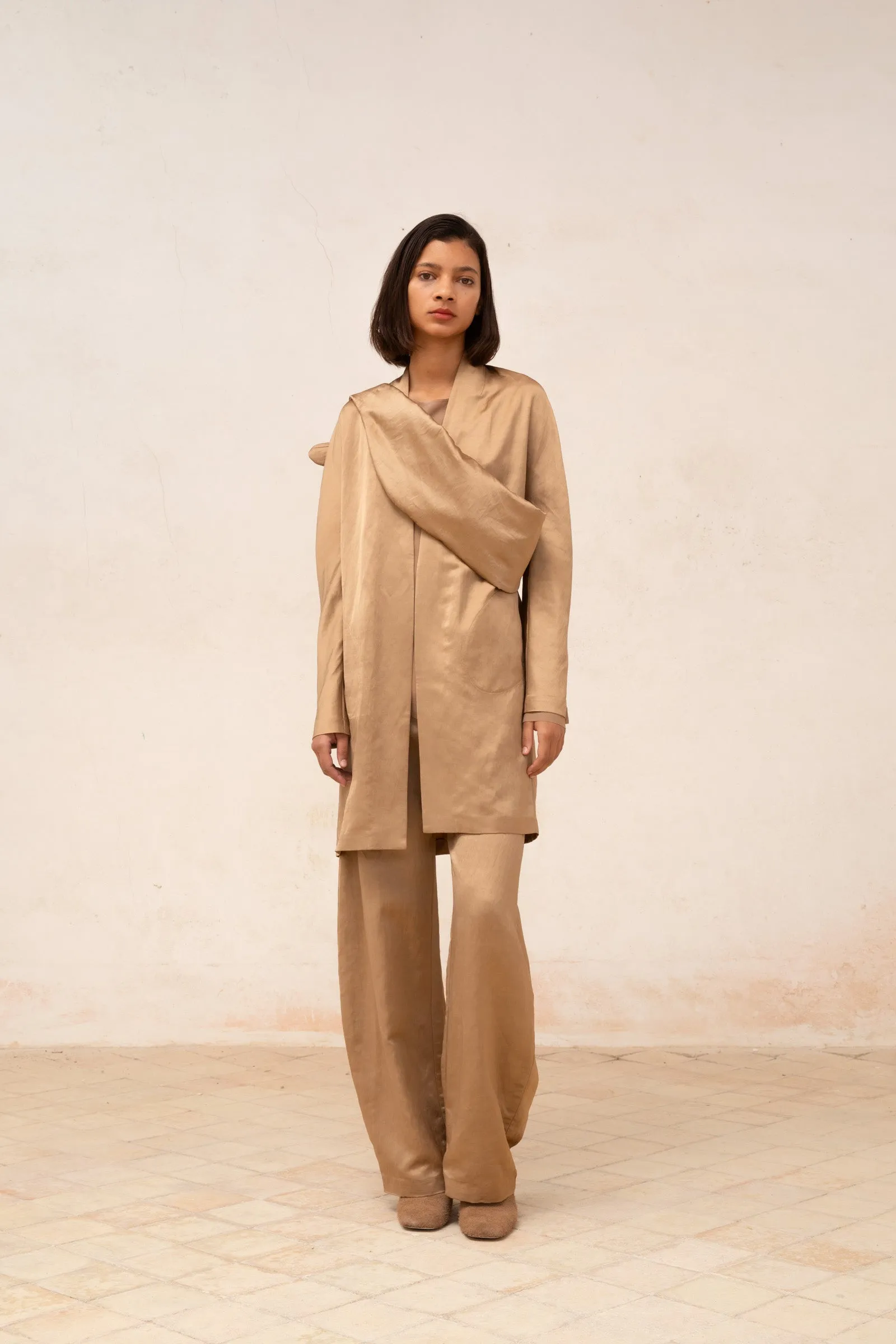 Gloria, chaqueta en lino y viscosa cocoa sold by Cortana product image thumbnail 2