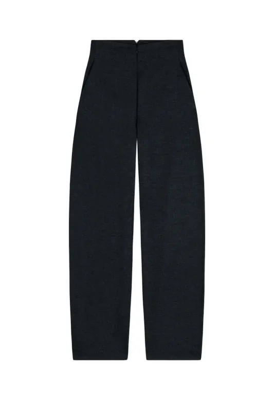 Lanna, pantalón en lana virgen y cachemir negro sold by Cortana