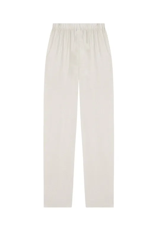 Josephine, pantalón en seda plateada made by Cortana