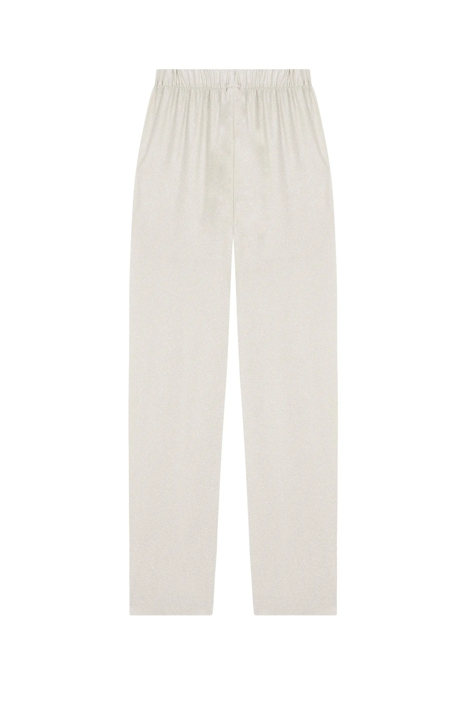 Josephine, pantalón en seda plateada sold by Cortana