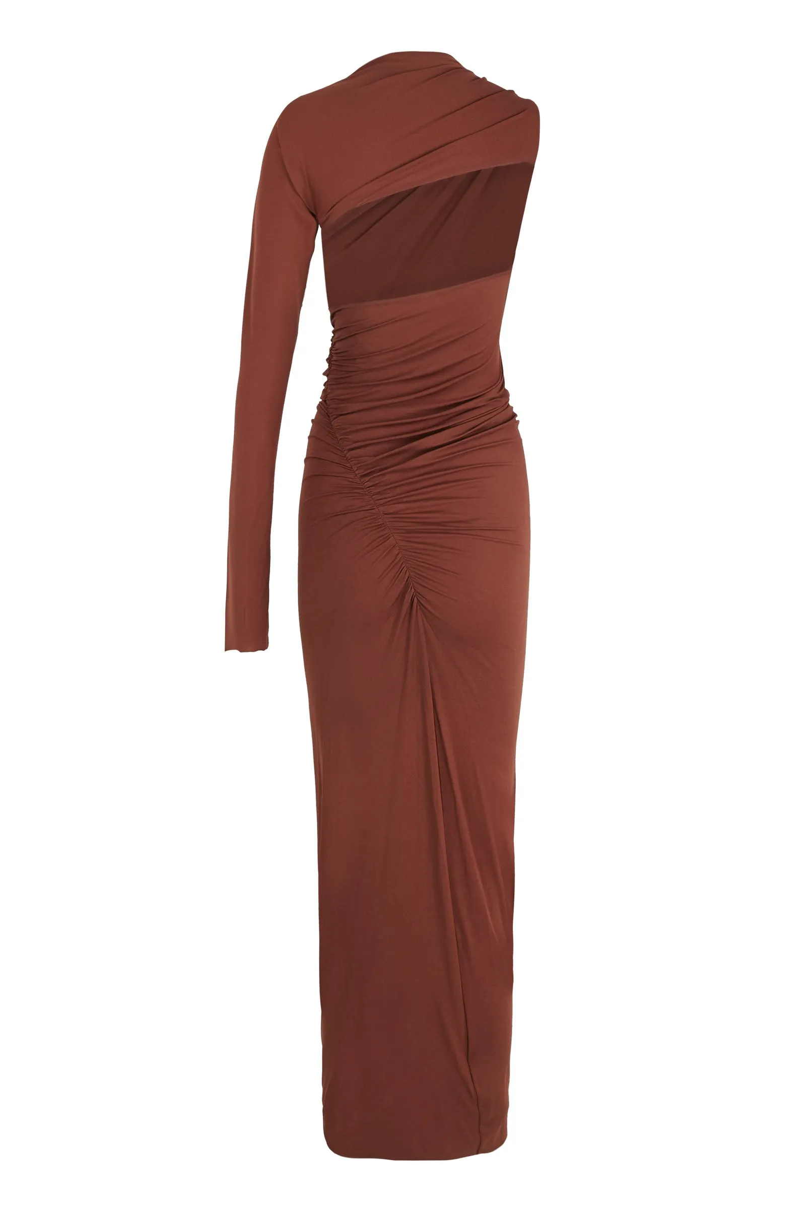 Babar, vestido asimetrico en cupro stretch granate sold by Cortana product image thumbnail 2