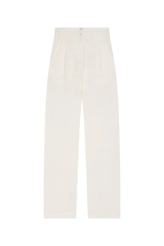 Marlo, pantalon en lino crudo sold by Cortana