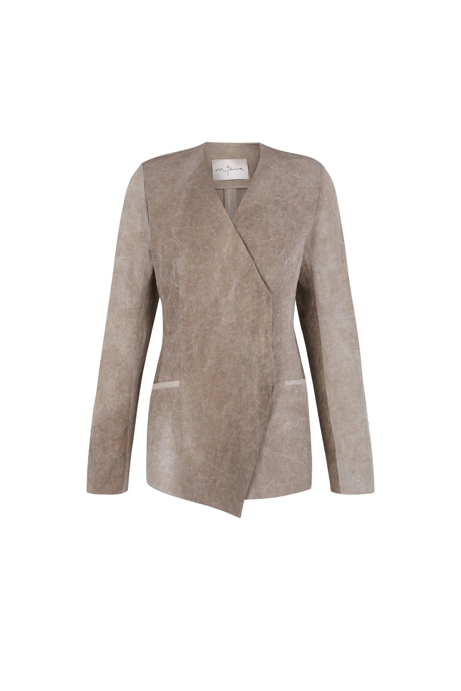 Bebe, chaqueta en lino color desert sold by Cortana