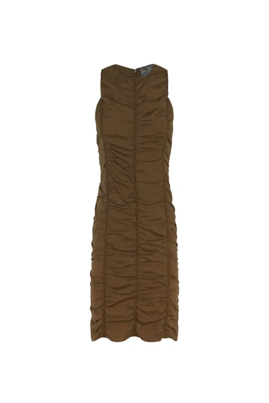 Mirtha, vestido mini avellana sold by Cortana