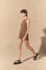 Mirtha, vestido mini avellana sold by Cortana
