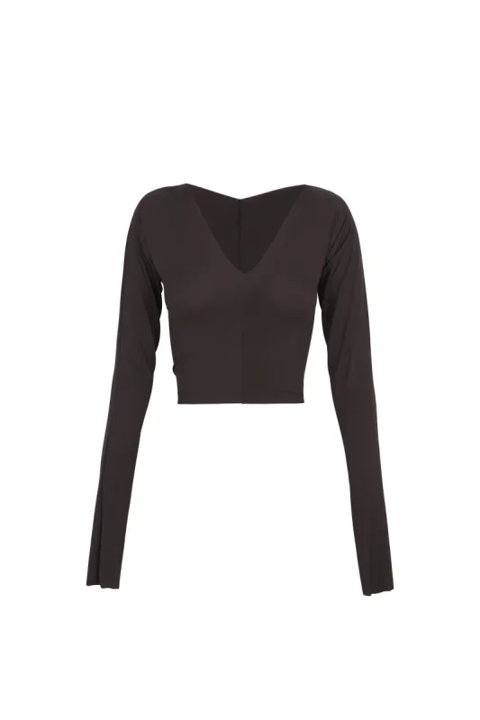 Alice, top en cupro stretch grafito sold by Cortana