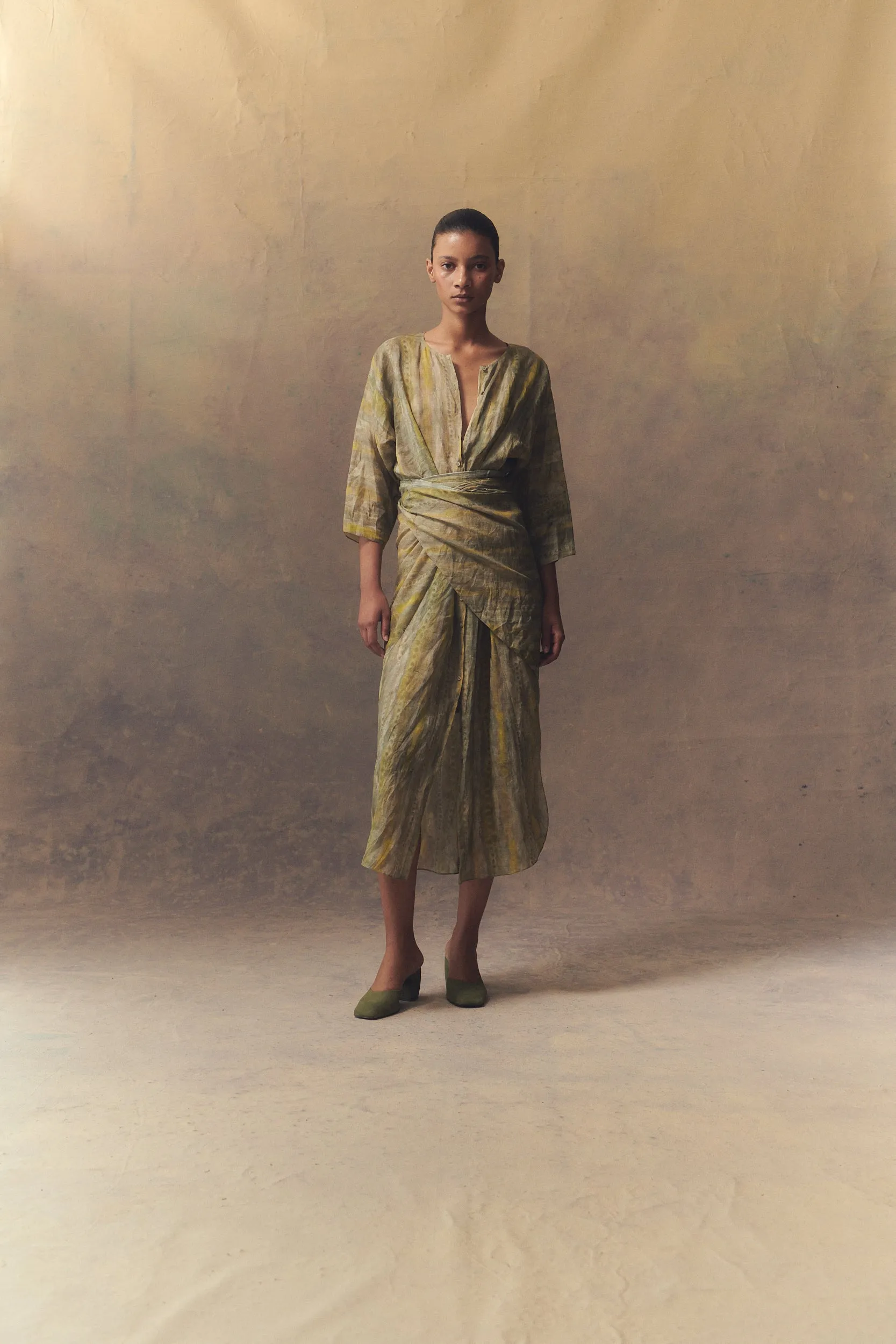 Jill, vestido midi en ramio estampado sold by Cortana product image thumbnail 2