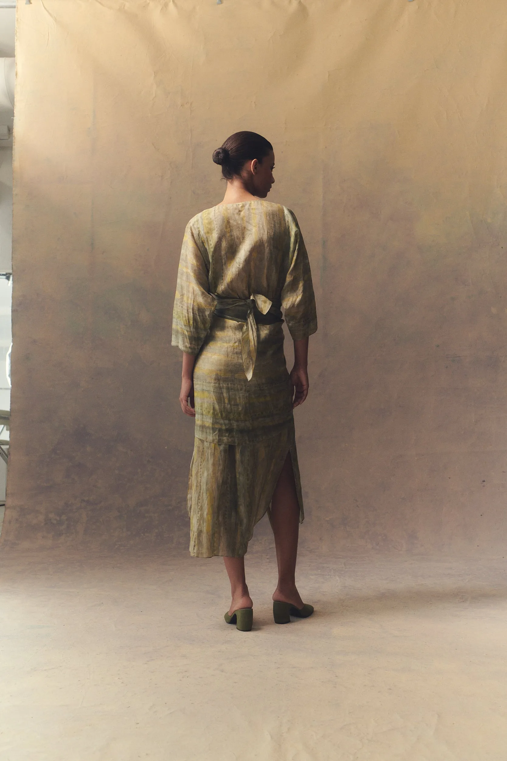 Jill, vestido midi en ramio estampado sold by Cortana product image thumbnail 5