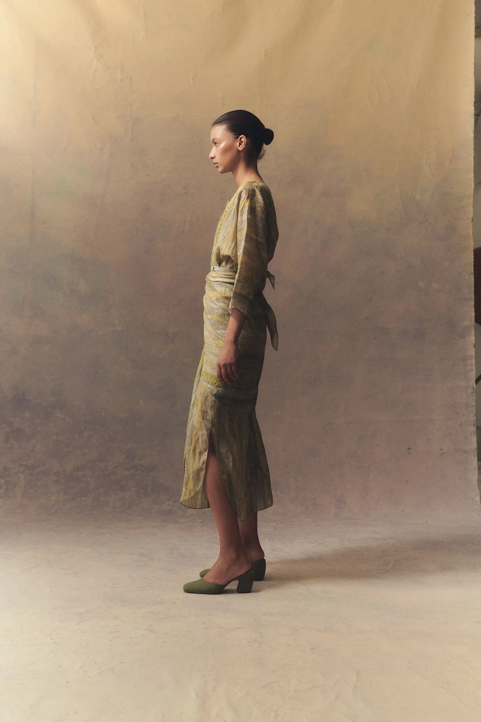 Jill, vestido midi en ramio estampado sold by Cortana product image thumbnail 4