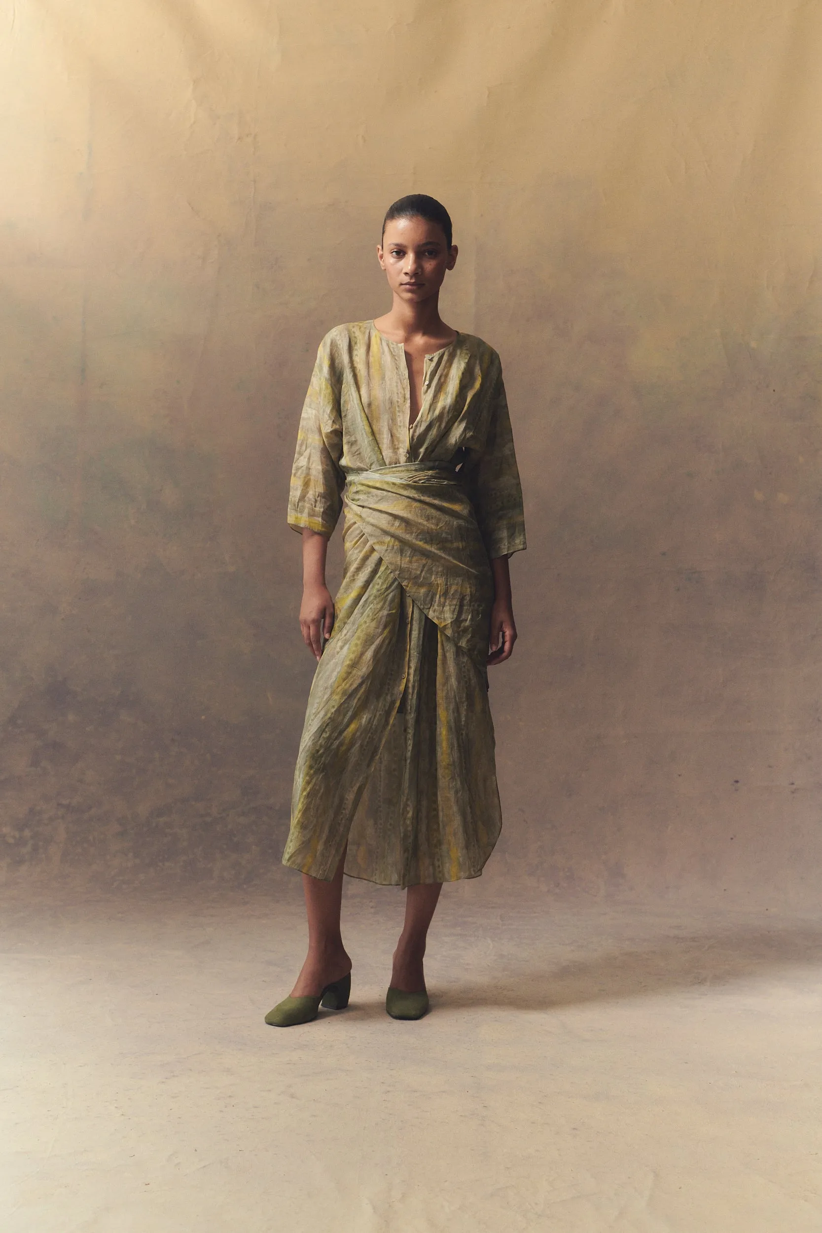 Jill, vestido midi en ramio estampado sold by Cortana product image thumbnail 3