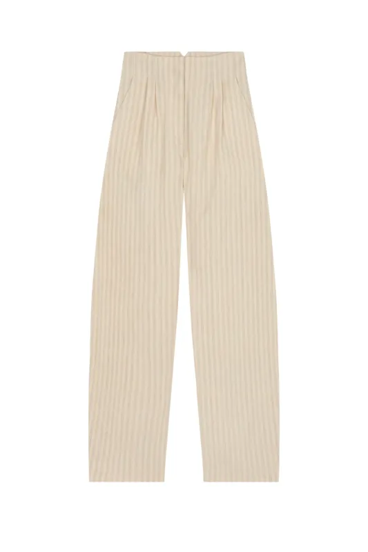 Ida, pantalón a rayas en lino y seda sold by Cortana