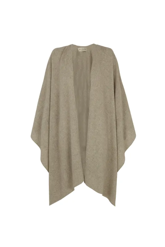 Jackie, poncho en lana de yak topo sold by Cortana