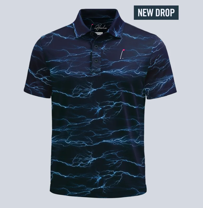 Lightning Rider Men's Polo sold by Hoolie Golf