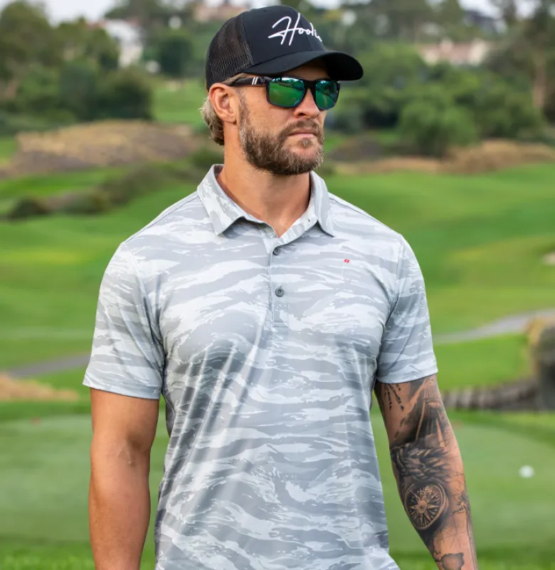 Tiger Stripe Polo sold by Hoolie Golf