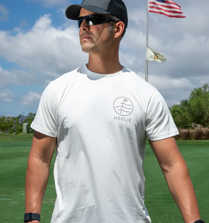 Hoolie Flag Badge T-shirt sold by Hoolie Golf