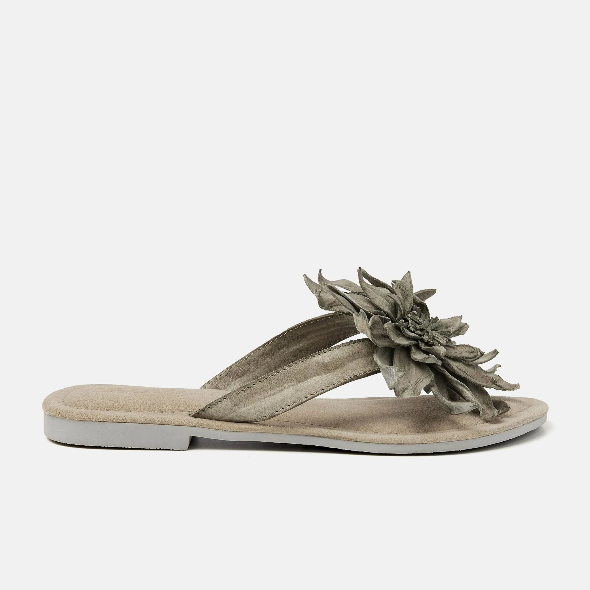 Daisy Leren Dames Slippers Sage sold by Lazmani