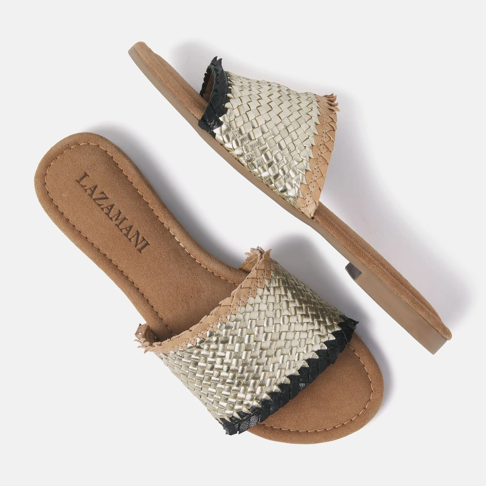 Dames Slippers 33.486 Gold Black sold by Lazmani product image thumbnail 4