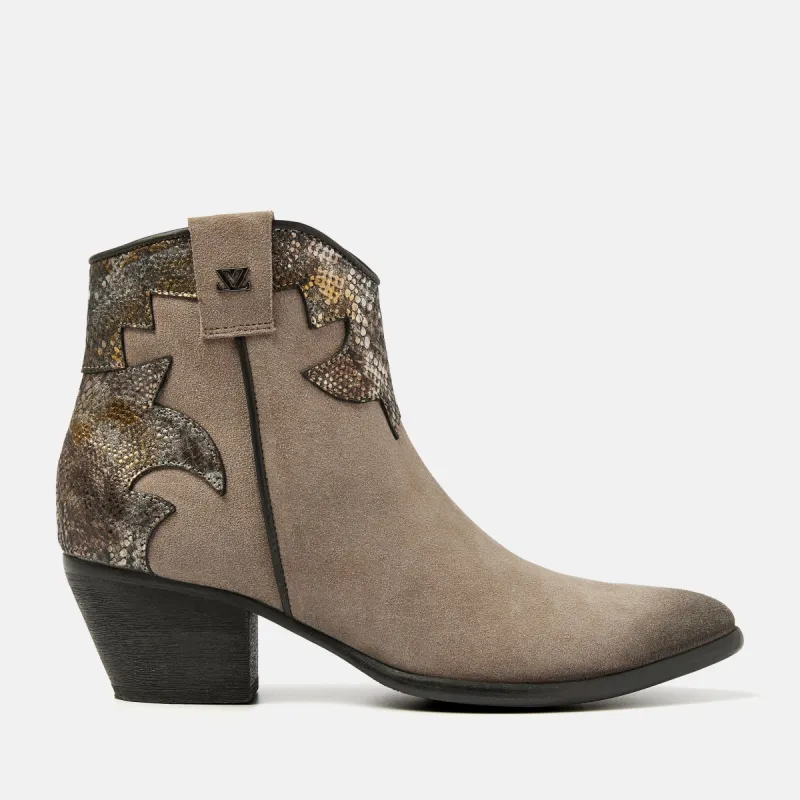 Arletta Dames Enkellaarsjes Suede Fango sold by Lazmani