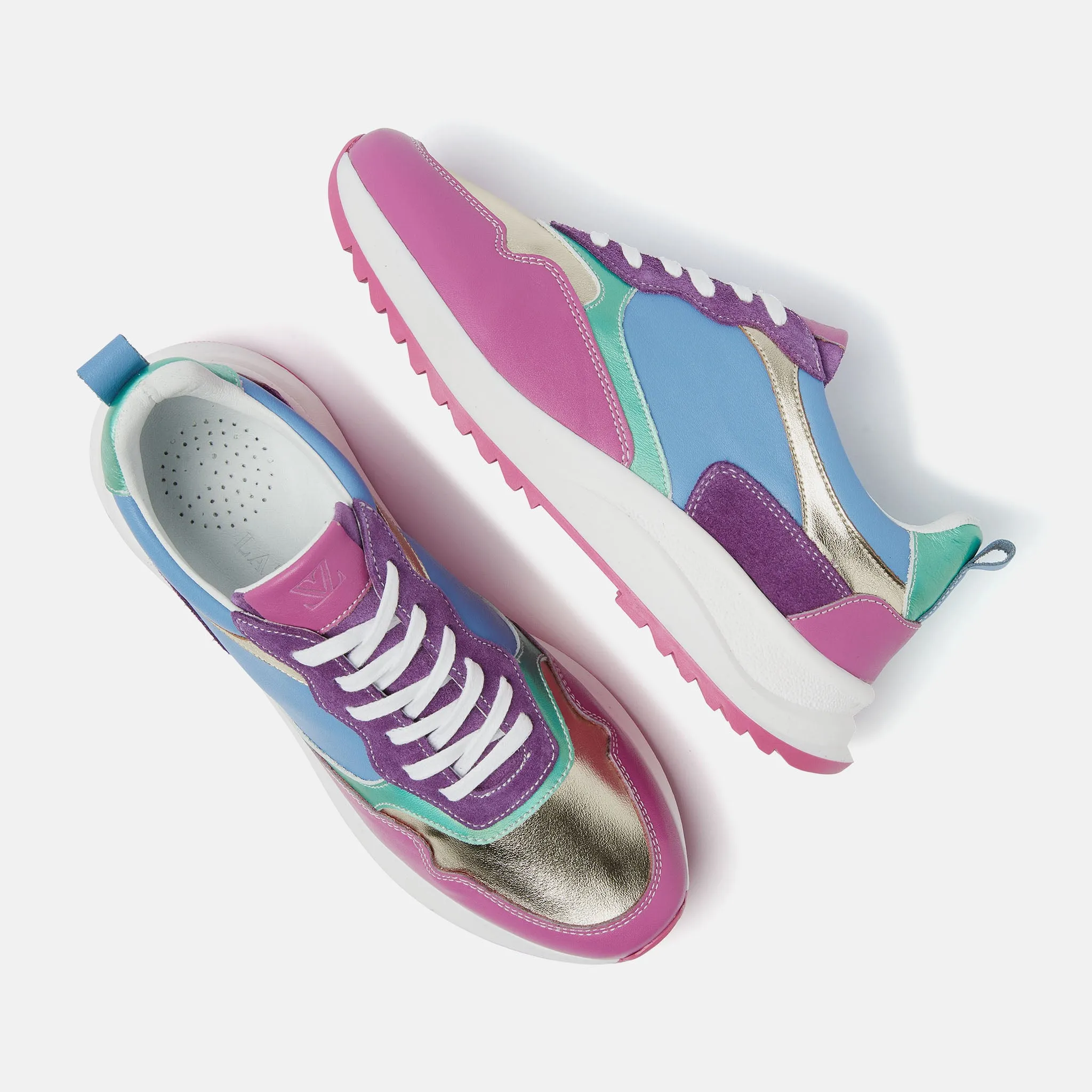 Valencia Leren Dames Sneakers Fuxia sold by Lazmani product image thumbnail 4