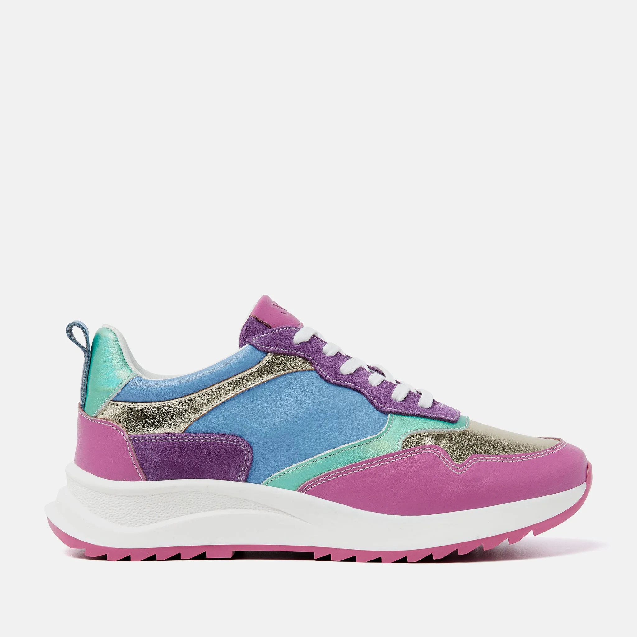 Valencia Leren Dames Sneakers Fuxia sold by Lazmani