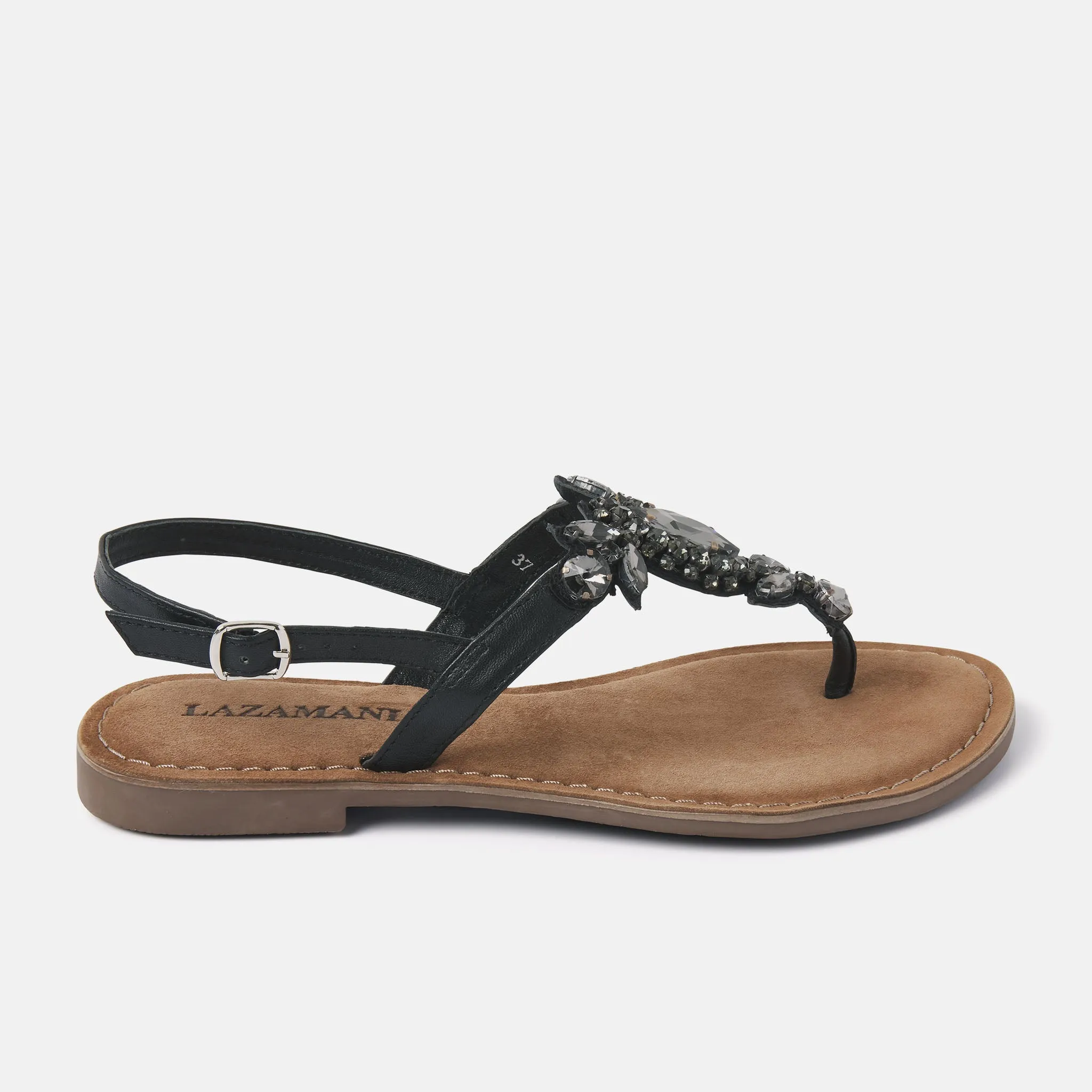 Naomi Leren Dames Sandalen Black sold by Lazmani
