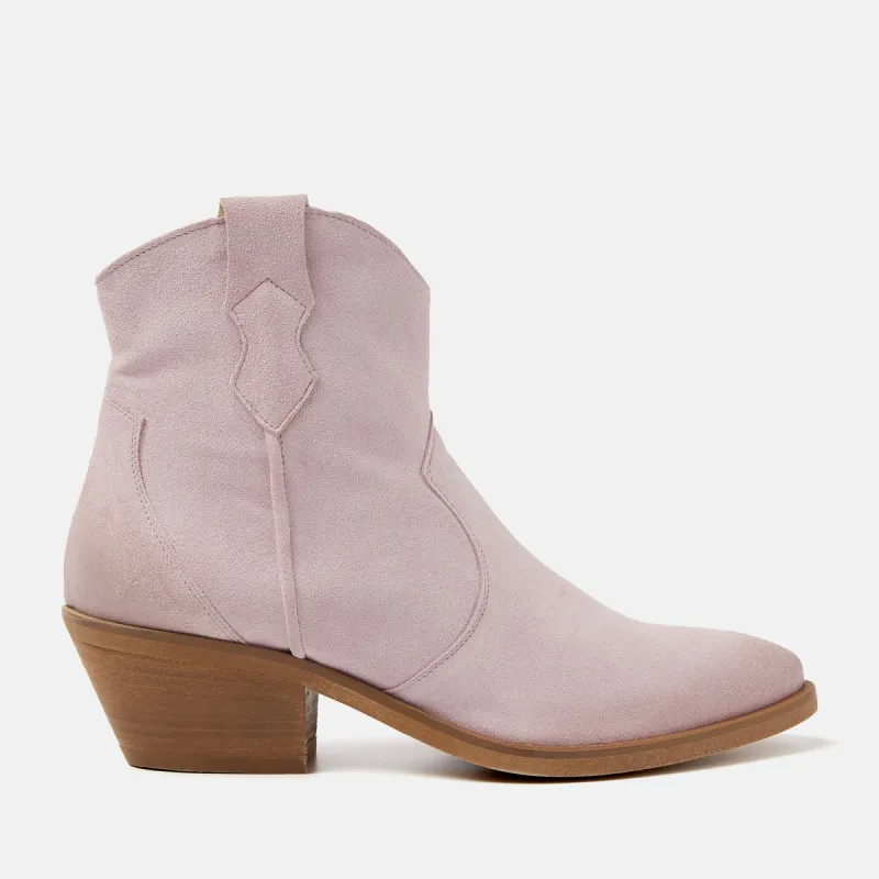 Arianna Suede Dames Enkellaarsjes Rosa sold by Lazmani