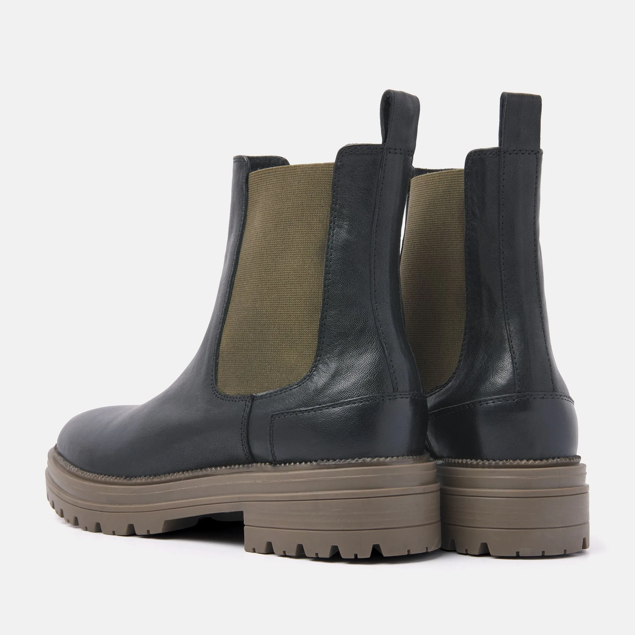 Dames Chelsea Boots 85.417 Khaki-Black sold by Lazmani product image thumbnail 4