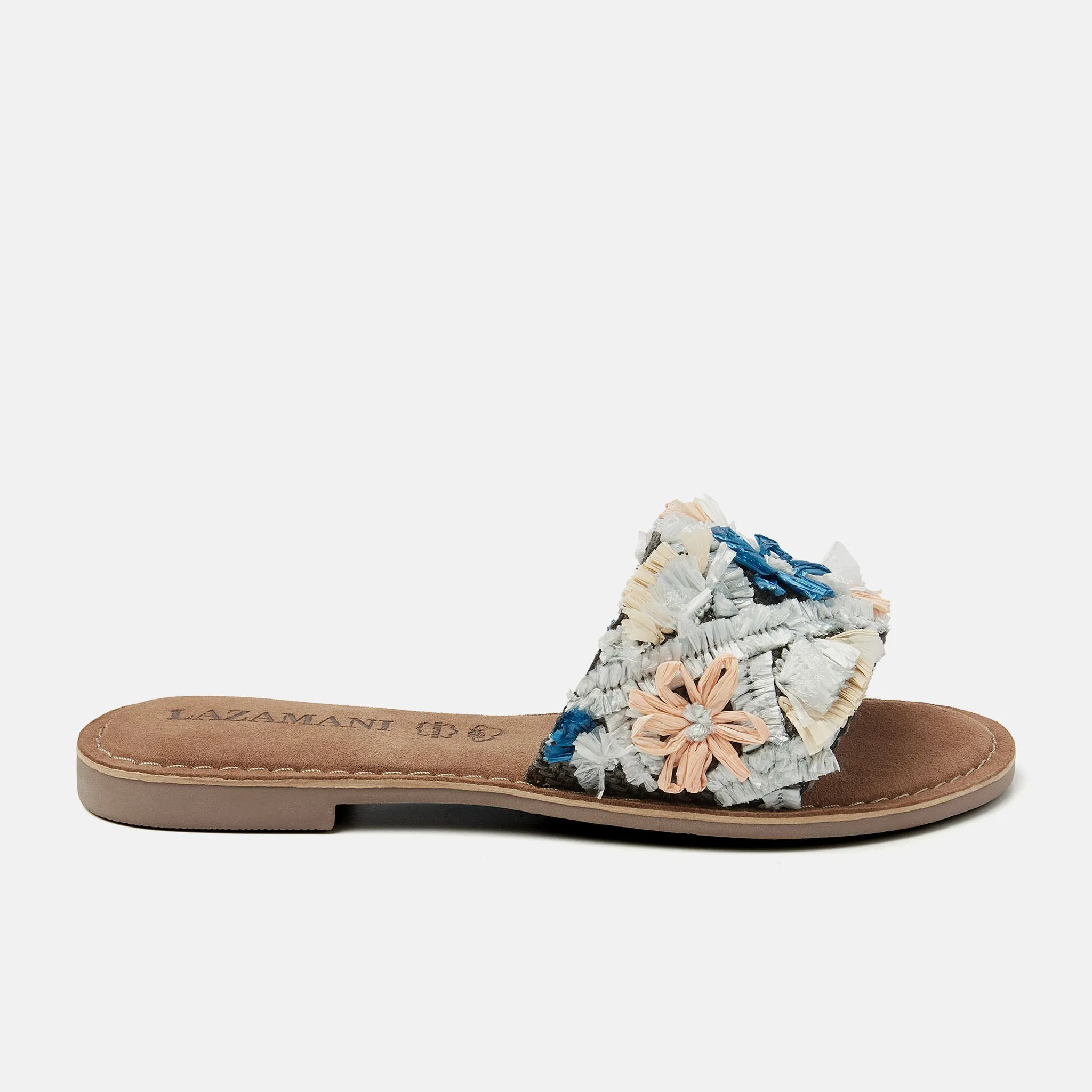 Jolie Raffia Dames Slippers Black sold by Lazmani