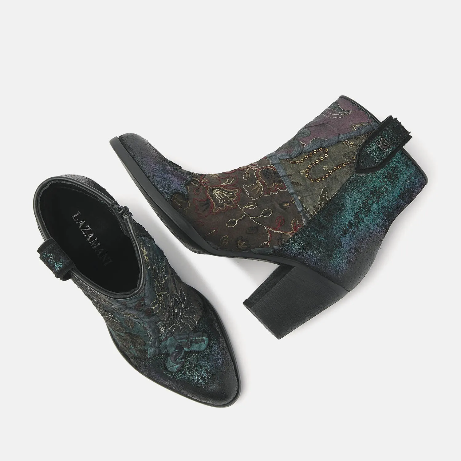 Dames Enkellaarsjes 85.605 Petrol-Disco sold by Lazmani product image thumbnail 4