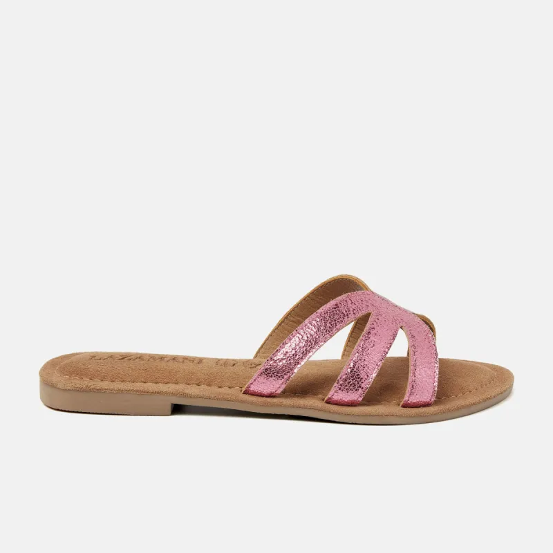 Nina Leren Dames Slippers Pink sold by Lazmani