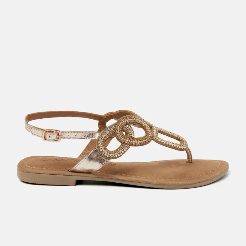 Kate Leren Dames Sandalen Peach sold by Lazmani
