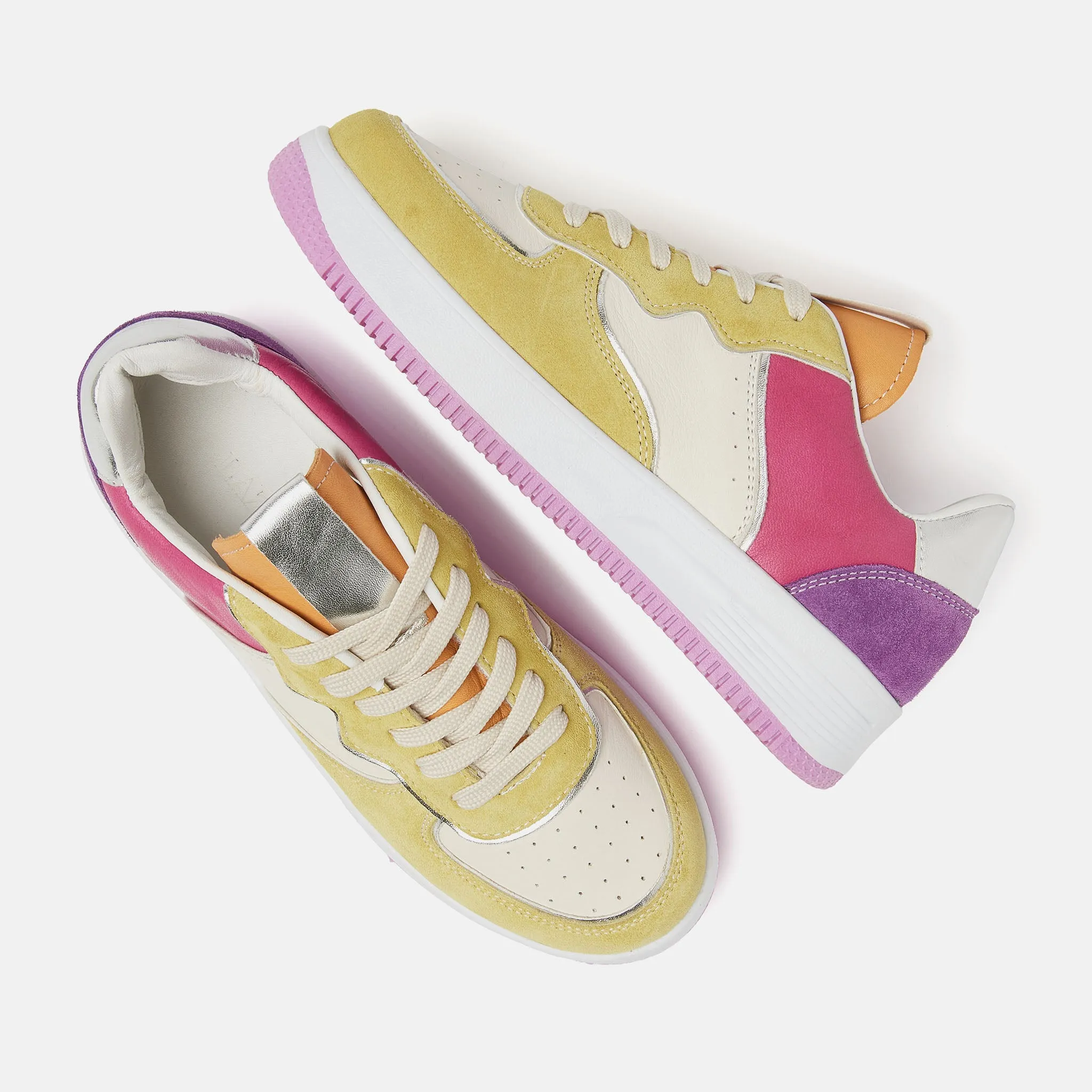 Barcelona Leren Dames Sneakers Yellow sold by Lazmani product image thumbnail 4