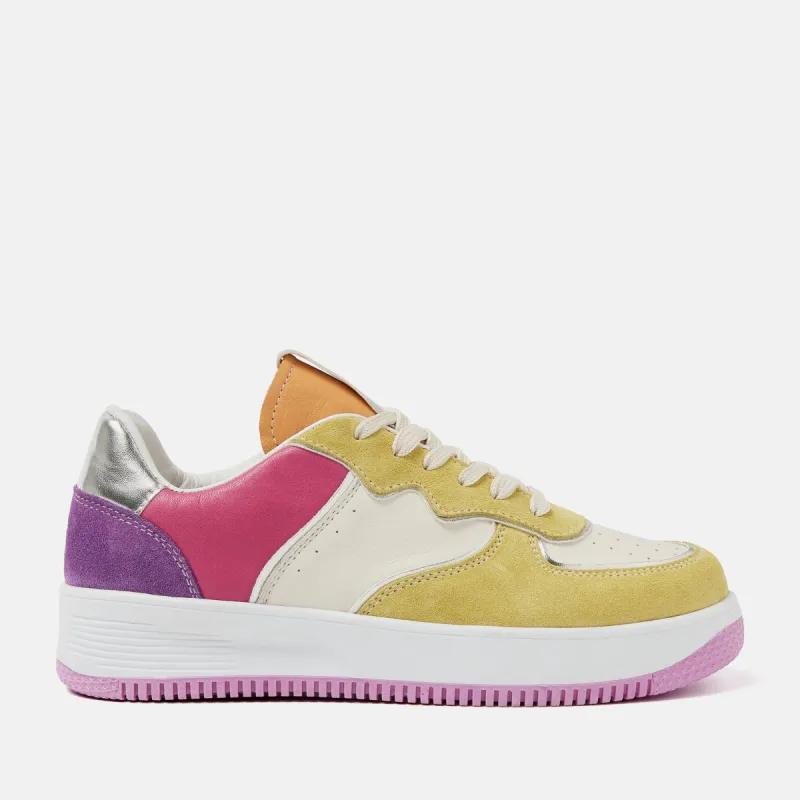 Barcelona Leren Dames Sneakers Yellow sold by Lazmani