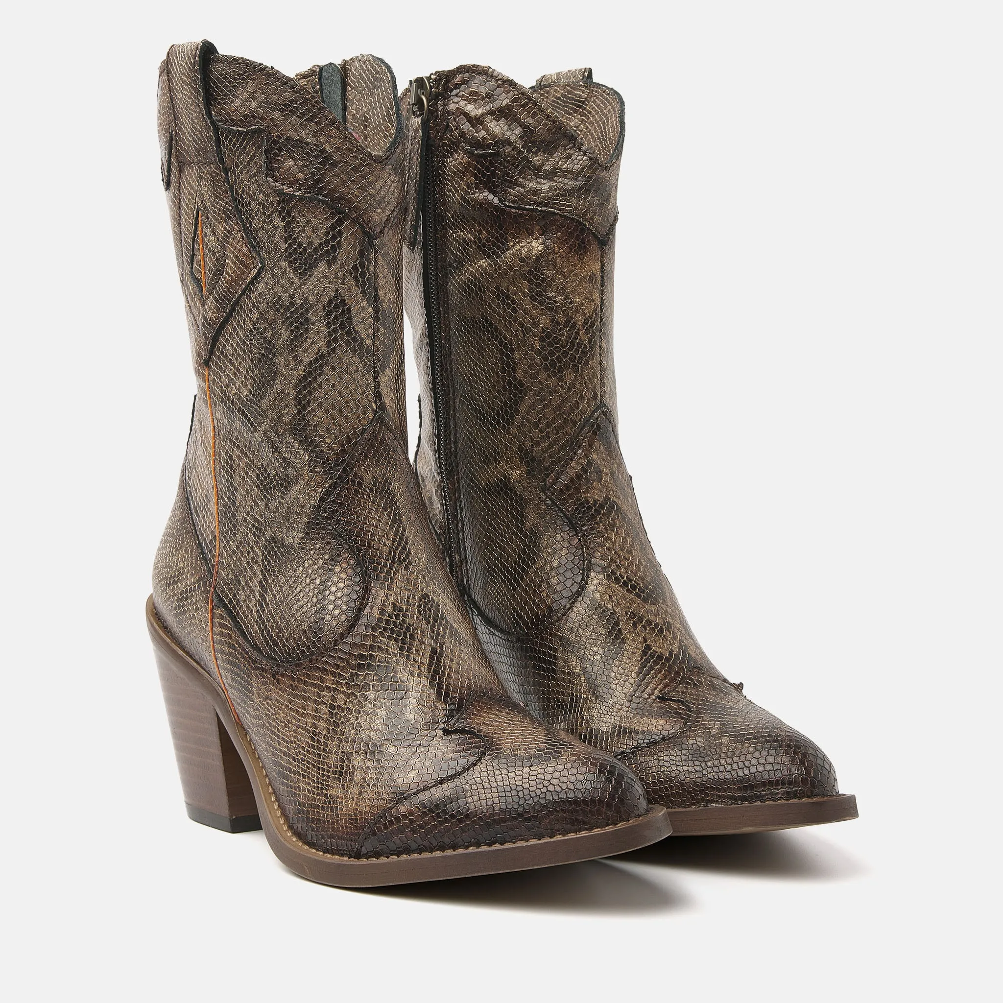 Dames Laarsjes 35.120 Brown-Python sold by Lazmani product image thumbnail 2