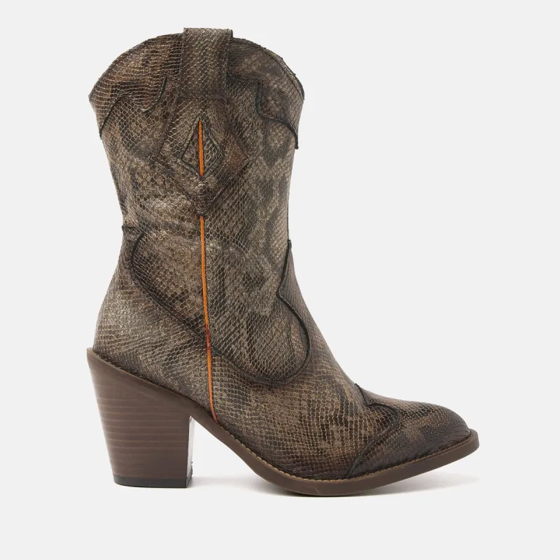 Dames Laarsjes 35.120 Brown-Python sold by Lazmani