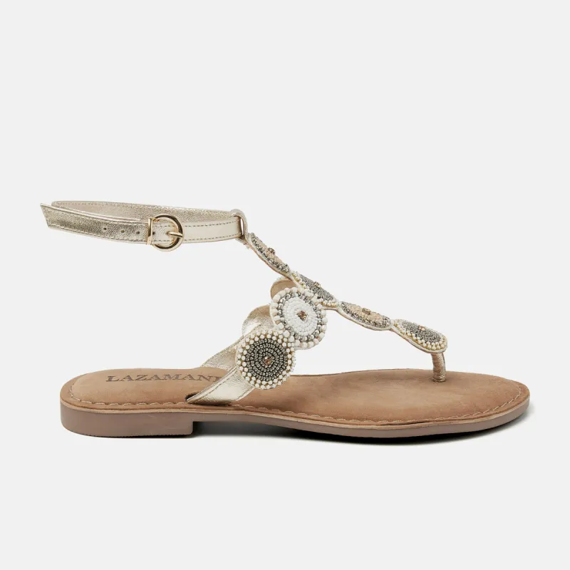 Harper Leren Dames Sandalen Off-White sold by Lazmani