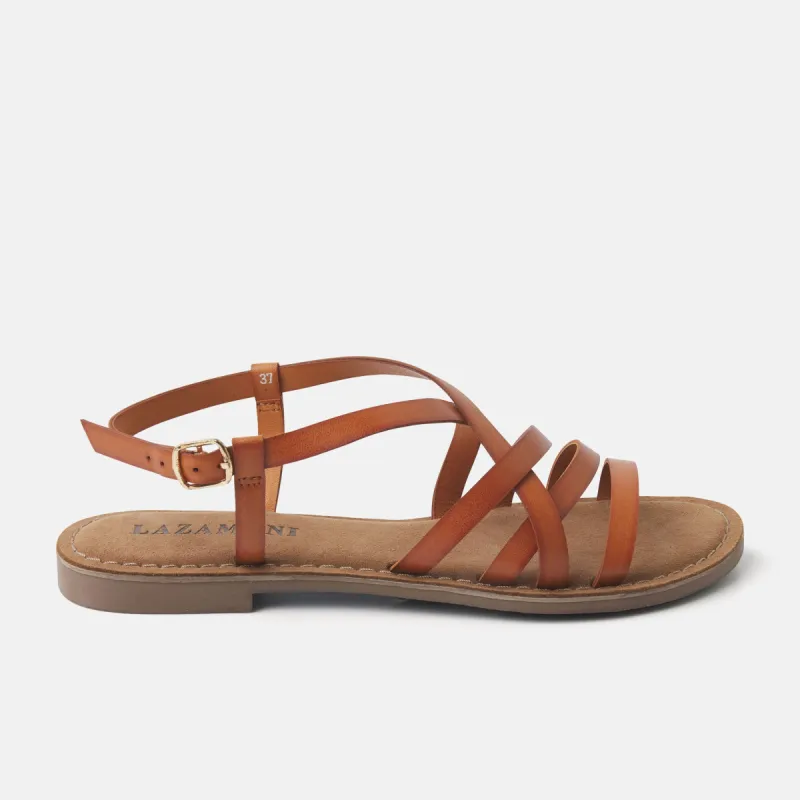 Lucy Leren Dames Sandalen Tan sold by Lazmani