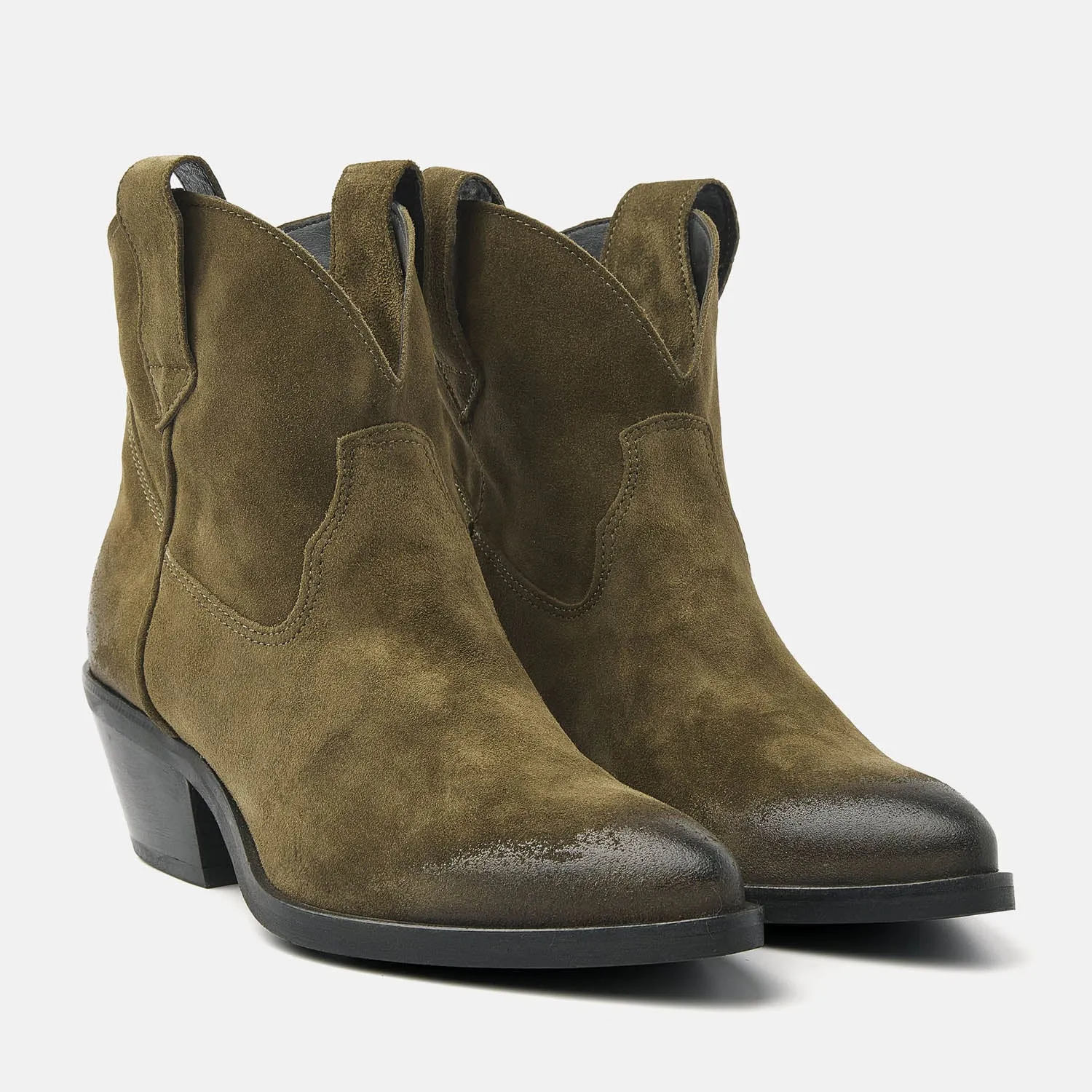 Gigi Dames Enkellaarsjes Suede Green sold by Lazmani product image thumbnail 2