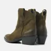 Gigi Dames Enkellaarsjes Suede Green sold by Lazmani