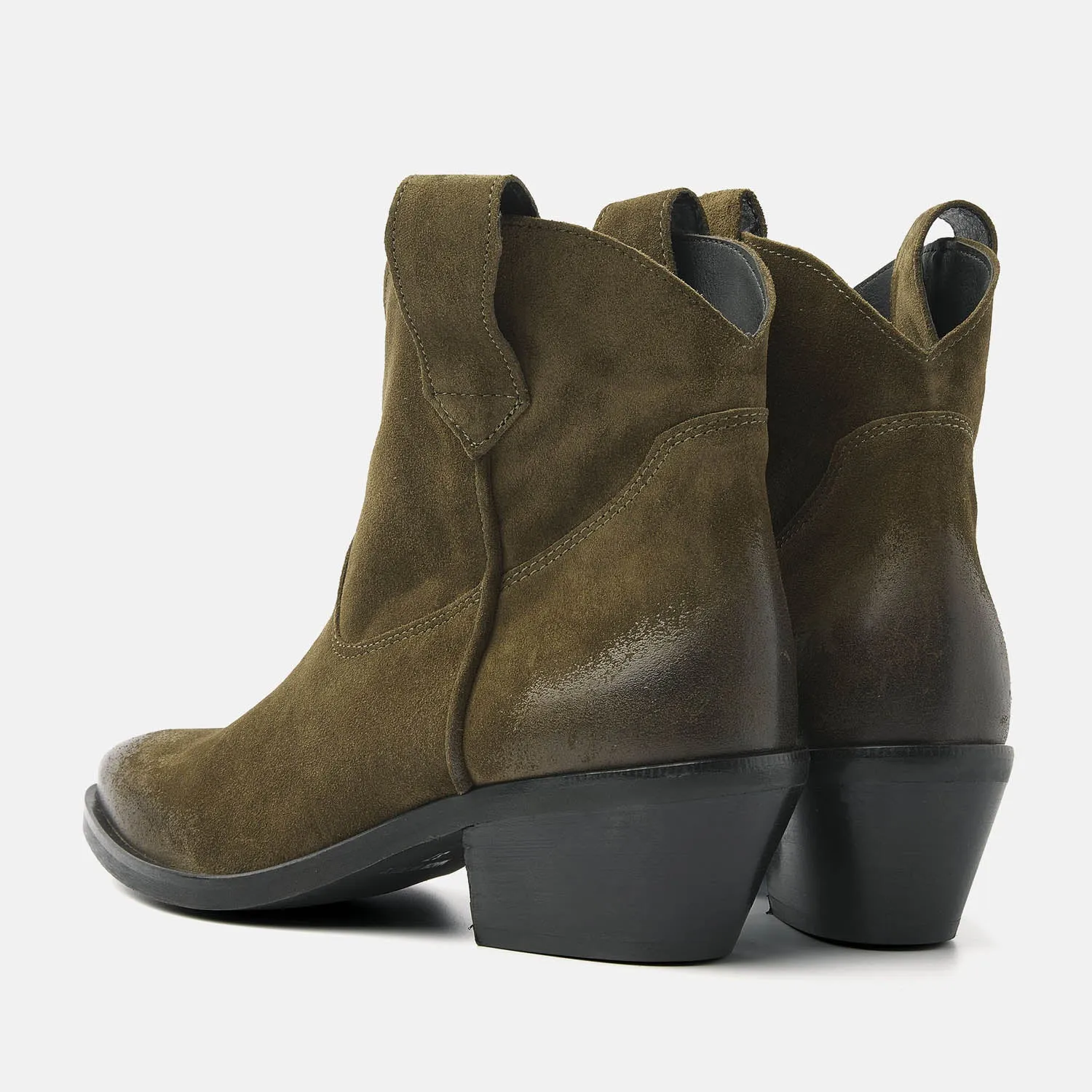 Gigi Dames Enkellaarsjes Suede Green sold by Lazmani product image thumbnail 3