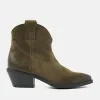 Gigi Dames Enkellaarsjes Suede Green sold by Lazmani