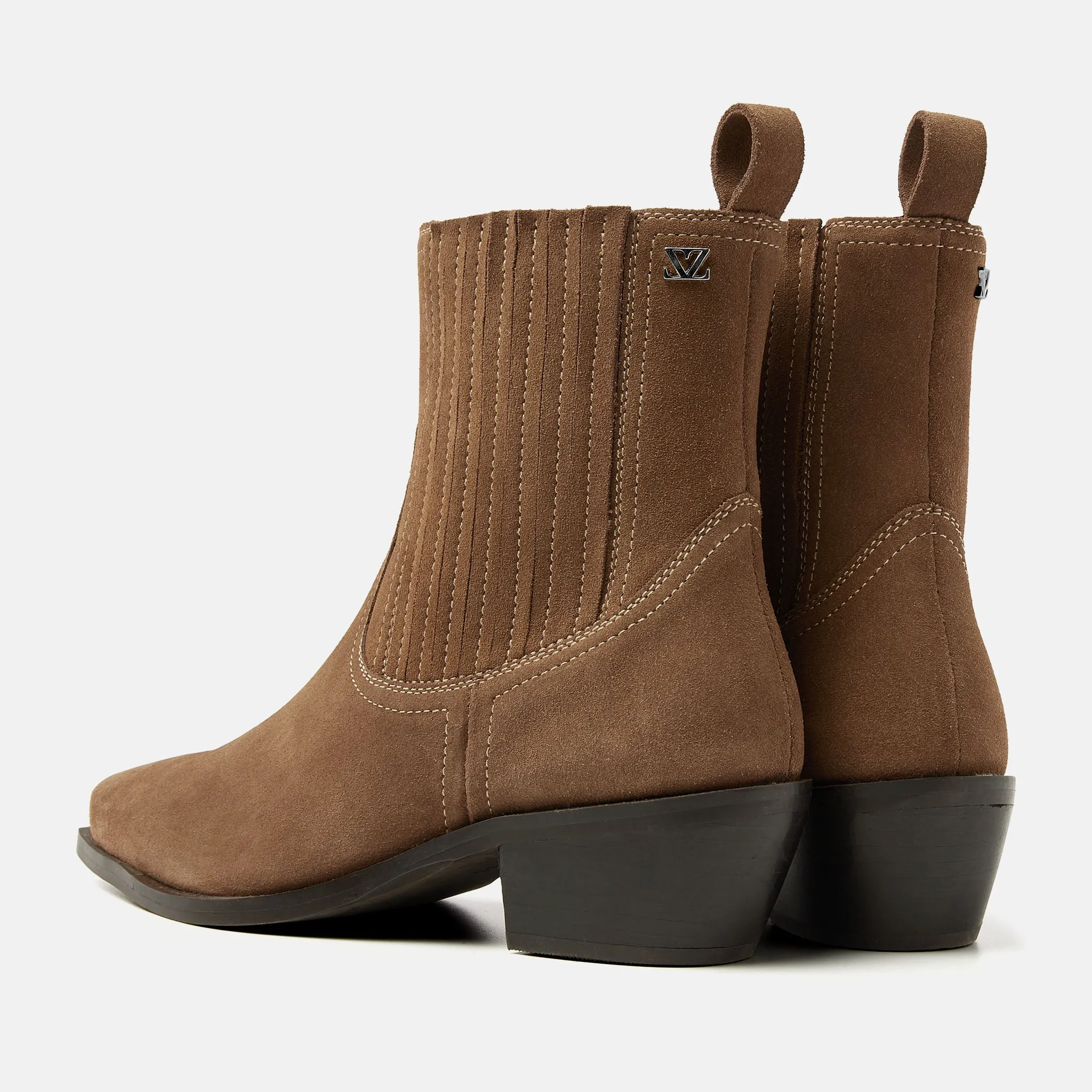 Jade Dames Chelsea Boots Suede Taupe sold by Lazmani product image thumbnail 3