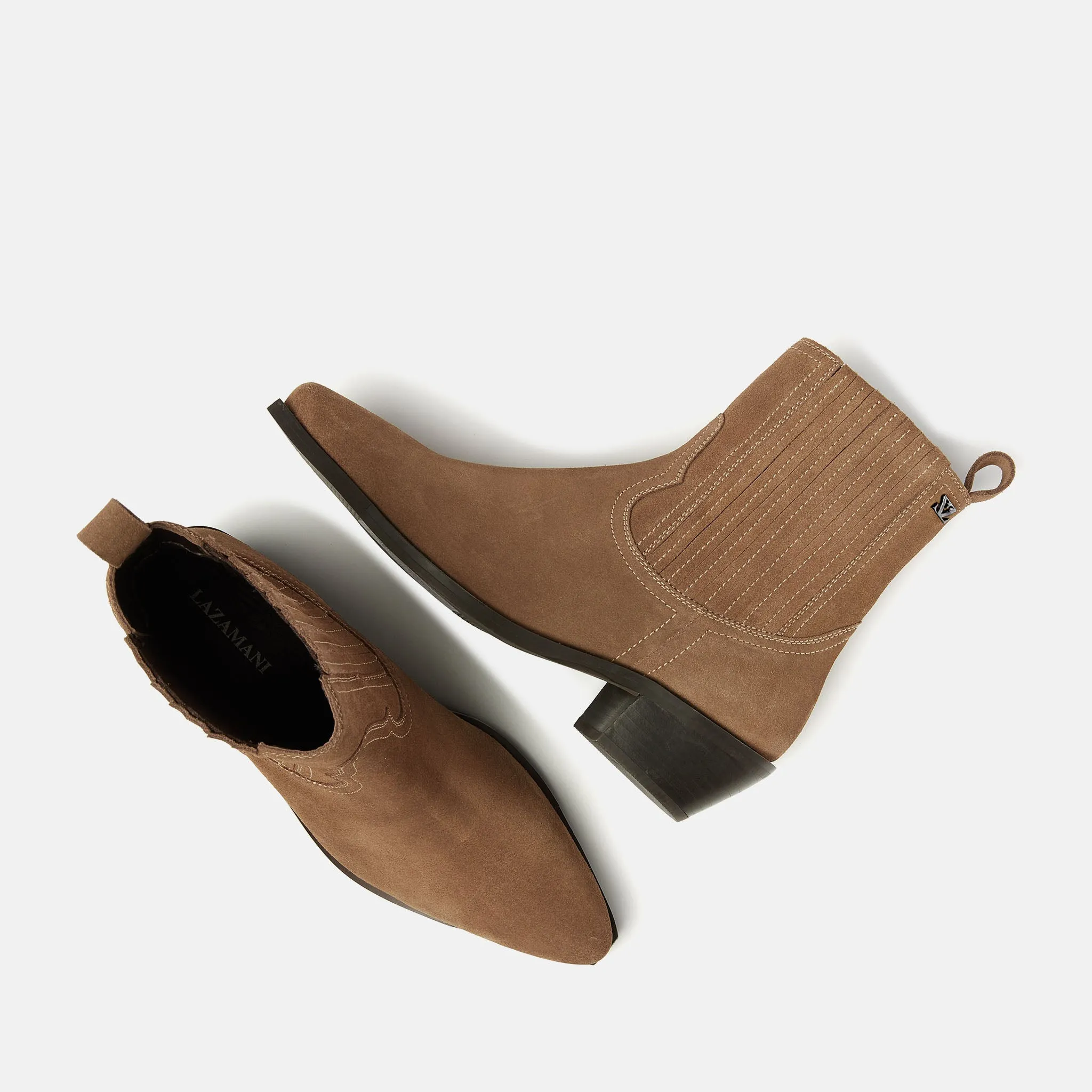 Jade Dames Chelsea Boots Suede Taupe sold by Lazmani product image thumbnail 4