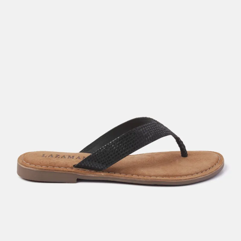 Vera Dames Slippers Leer Black sold by Lazmani