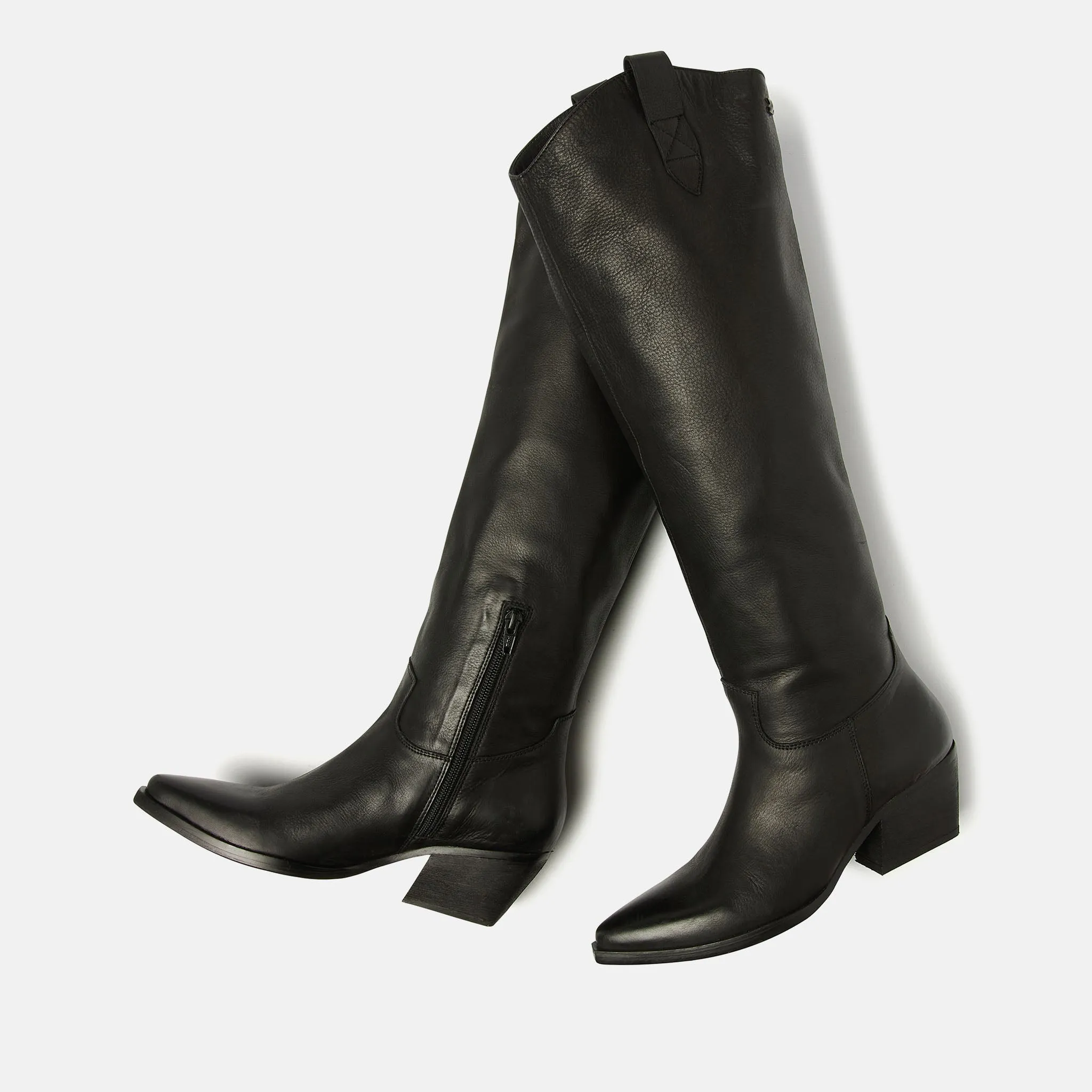 Allison Dames Hoge Laarzen Leer Black sold by Lazmani product image thumbnail 4