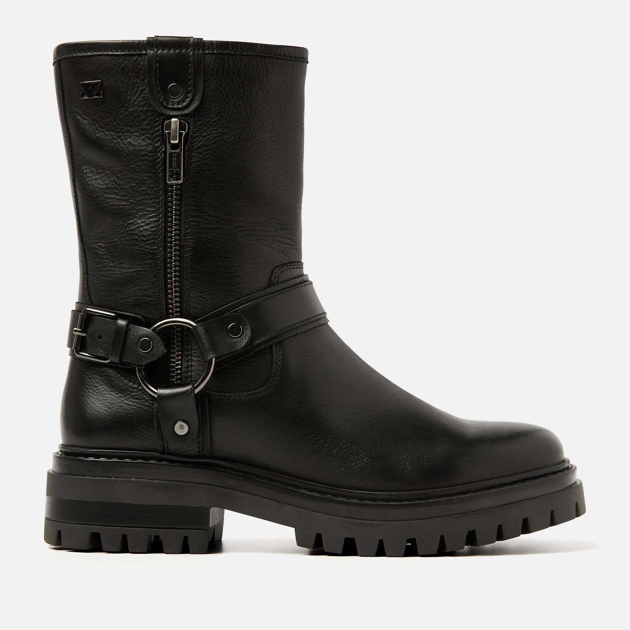 Merle Dames Biker Boots Leer Black sold by Lazmani